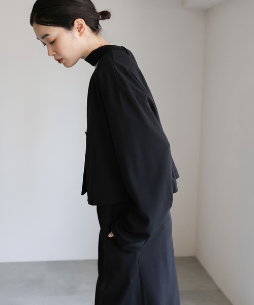 Et】Cut Georgette One-Piece Dress Jacket Set（セットアップ