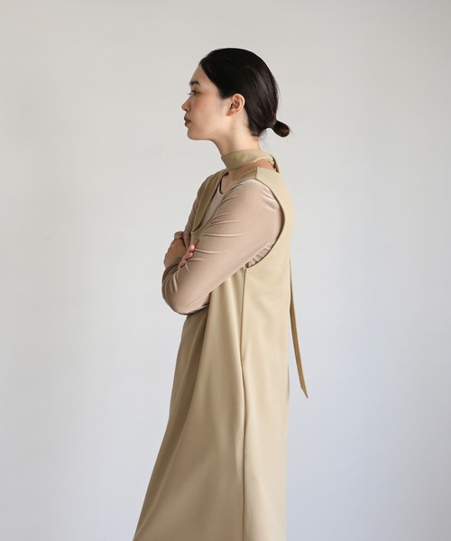 Et】Cut Georgette One-Piece Dress Jacket Set（セットアップ