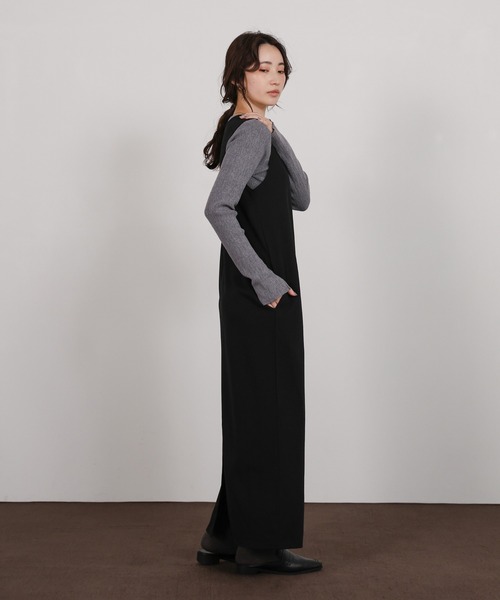 select MOCA Et（セレクトモカエト）の「【Et】Cut Georgette One-Piece Dress Jacket Set（セットアップ・レディース・ブラック/ベージュ・LARGE/MEDIUM）」の9枚目の写真