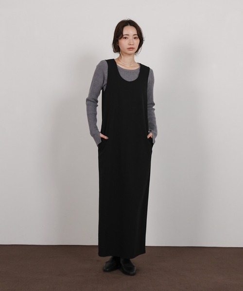select MOCA Et（セレクトモカエト）の「【Et】Cut Georgette One-Piece Dress Jacket Set（セットアップ・レディース・ブラック/ベージュ・LARGE/MEDIUM）」の7枚目の写真