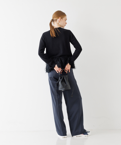 DESIGNWORKS（デザインワークス）の「サテンワイドパンツ（その他パンツ・レディース・オフホワイト・36）」の10枚目の写真