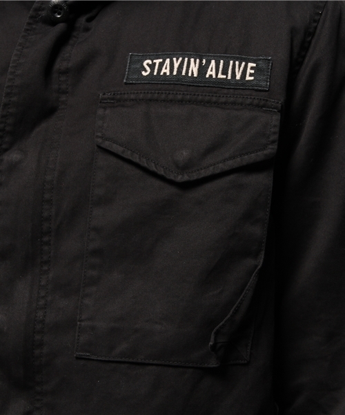 HYSTERIC GLAMOUR（ヒステリックグラマー）の「プリマロフトライナー付 フーデッドM-65JK（ミリタリージャケット・メンズ・カーキ/グリーン系カモフラージュ/ブラック・SMALL/LARGE/MEDIUM）」の13枚目の写真