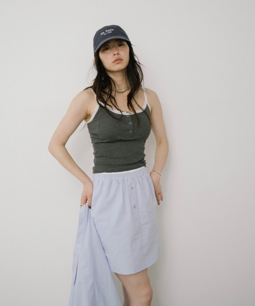 DRWCYS（ドロシーズ）の「ダブルウエストイージースカート（スカート・レディース・サックスブルー/ネイビー・SMALL/MEDIUM）」の7枚目の写真