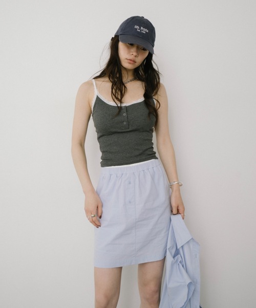 DRWCYS（ドロシーズ）の「ダブルウエストイージースカート（スカート・レディース・サックスブルー/ネイビー・SMALL/MEDIUM）」の6枚目の写真