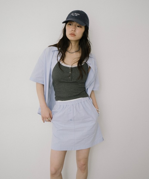 DRWCYS（ドロシーズ）の「ダブルウエストイージースカート（スカート・レディース・サックスブルー/ネイビー・SMALL/MEDIUM）」の3枚目の写真