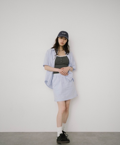 DRWCYS（ドロシーズ）の「ダブルウエストイージースカート（スカート・レディース・サックスブルー/ネイビー・SMALL/MEDIUM）」の8枚目の写真