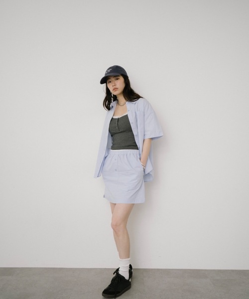 DRWCYS（ドロシーズ）の「ダブルウエストイージースカート（スカート・レディース・サックスブルー/ネイビー・SMALL/MEDIUM）」の9枚目の写真