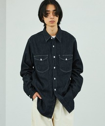 Lee（リー）の「Lee/リー　デニムワークシャツ【ライトオンスデニム素材】/デニムシャツ/ワークシャツ（シャツ/ブラウス）」