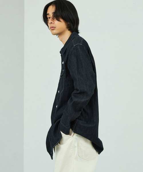 Lee（リー）の「Lee/リー　デニムワークシャツ【ライトオンスデニム素材】/デニムシャツ/ワークシャツ（シャツ/ブラウス・メンズ・インディゴブルー/ライトインディゴブルー・MEDIUM/LARGE/X-LARGE）」の5枚目の写真