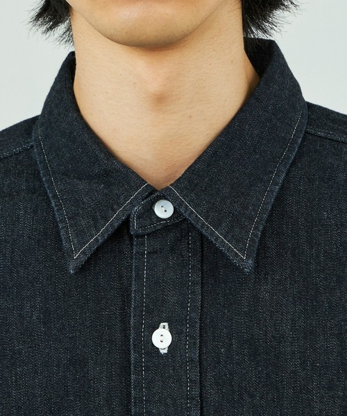 Lee（リー）の「Lee/リー　デニムワークシャツ【ライトオンスデニム素材】/デニムシャツ/ワークシャツ（シャツ/ブラウス・メンズ・インディゴブルー/ライトインディゴブルー・MEDIUM/LARGE/X-LARGE）」の8枚目の写真