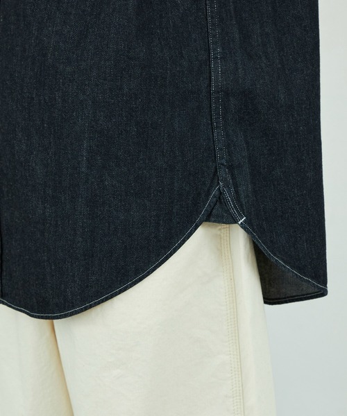 Lee（リー）の「Lee/リー　デニムワークシャツ【ライトオンスデニム素材】/デニムシャツ/ワークシャツ（シャツ/ブラウス・メンズ・インディゴブルー/ライトインディゴブルー・MEDIUM/LARGE/X-LARGE）」の11枚目の写真
