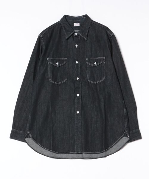 Lee（リー）の「Lee/リー　デニムワークシャツ【ライトオンスデニム素材】/デニムシャツ/ワークシャツ（シャツ/ブラウス・メンズ・インディゴブルー/ライトインディゴブルー・MEDIUM/LARGE/X-LARGE）」の13枚目の写真