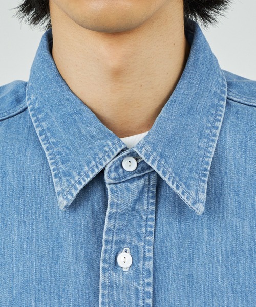 Lee/リー デニムワークシャツ【ライトオンスデニム素材】/デニムシャツ
