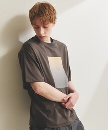 グラデーション グラフィック プリントTシャツ/オーバーサイズ