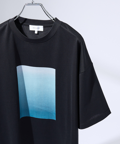 グラデーション グラフィック プリントTシャツ/オーバーサイズ