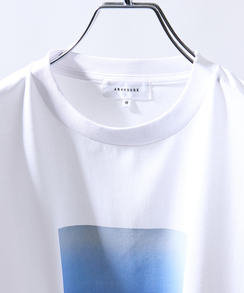 グラデーション グラフィック プリントTシャツ/オーバーサイズ