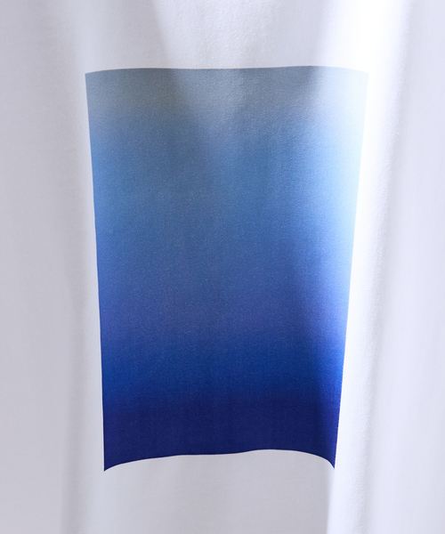 グラデーション グラフィック プリントTシャツ/オーバーサイズ グラデーション グラフィック プリントTシャツ/オーバーサイズ