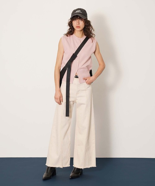 DISPATCHER NO.8（ディスパッチャーナンバーエイト）の「キリカエカーブデニム（その他パンツ・レディース・ライトインディゴブルー/オフホワイト・M/L/S）」の17枚目の写真