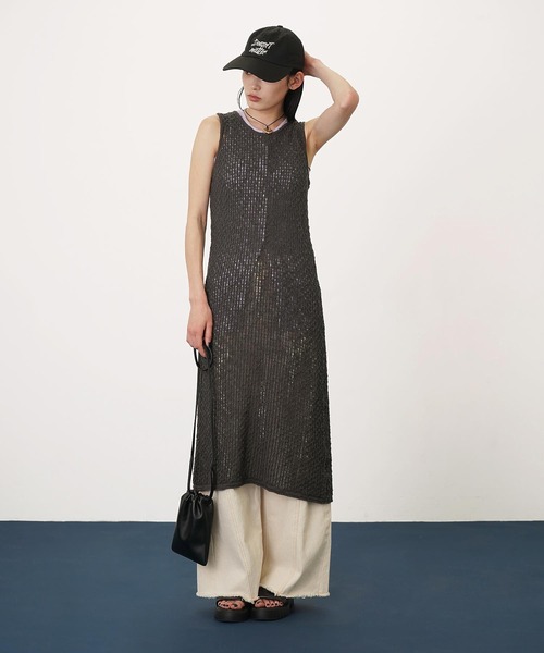 DISPATCHER NO.8（ディスパッチャーナンバーエイト）の「キリカエカーブデニム（その他パンツ・レディース・ライトインディゴブルー/オフホワイト・M/L/S）」の3枚目の写真