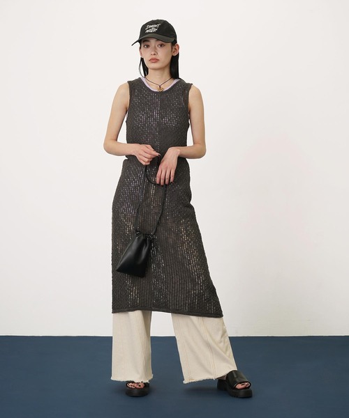 DISPATCHER NO.8（ディスパッチャーナンバーエイト）の「キリカエカーブデニム（その他パンツ・レディース・ライトインディゴブルー/オフホワイト・M/L/S）」の4枚目の写真