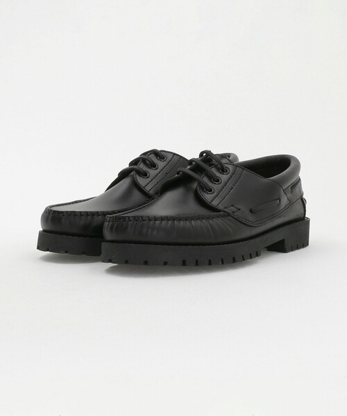 UNITED ARROWS モカシン デッキシューズ スウェード生地 ブラック ARTESANOS × Steven Alan＞ 3EYE MOCCASIN/シューズ（モカシン