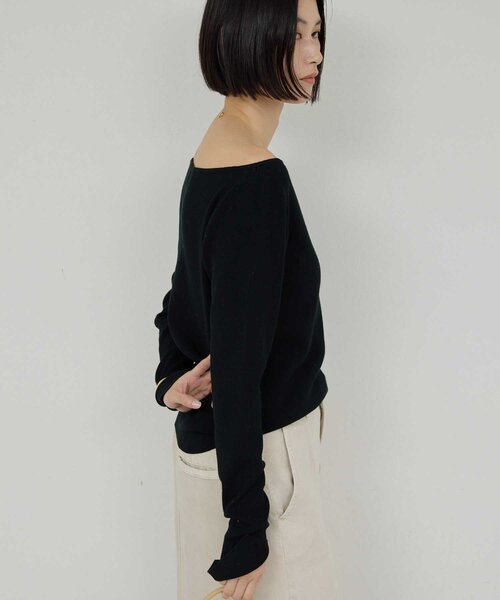 GALLARDAGALANTE（ガリャルダガランテ）の「ボートニットプルオーバー（ニット/セーター・レディース・ブラック/ベージュ/キャメル/オフホワイト・FREE）」の14枚目の写真