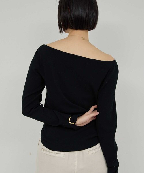 GALLARDAGALANTE（ガリャルダガランテ）の「ボートニットプルオーバー（ニット/セーター・レディース・ブラック/ベージュ/キャメル/オフホワイト・FREE）」の15枚目の写真