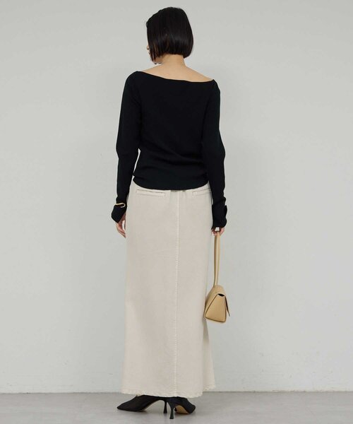 GALLARDAGALANTE（ガリャルダガランテ）の「ボートニットプルオーバー（ニット/セーター・レディース・ブラック/ベージュ/キャメル/オフホワイト・FREE）」の22枚目の写真