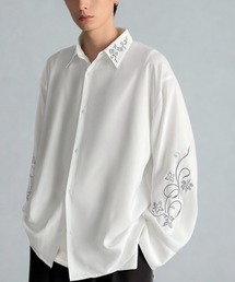 Classical Origin | 「魅せる服。」刺繍使いルーズドレープシャツ（長袖）／Embroidery Loose Drape Shirt(シャツ/ブラウス)