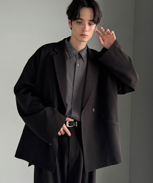 Classical Origin（クラシカルオリジン）の「「魅せる服。」刺繍使いルーズドレープシャツ（長袖）／Embroidery Loose Drape Shirt（シャツ/ブラウス・メンズ・チャコールグレー/ホワイト/ライトグレー・SMALL/MEDIUM/LARGE）」の18枚目の写真