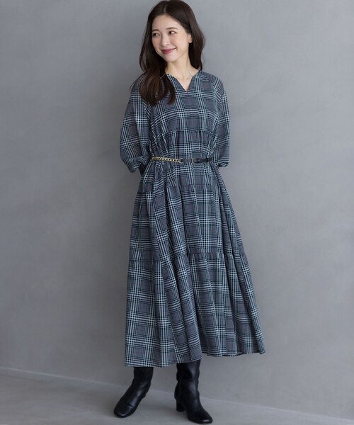 組曲（クミキョク）の「ライトトロピカル ワンピース（ワンピース・レディース・ベージュ系3/ブラック系3・F）」の15枚目の写真