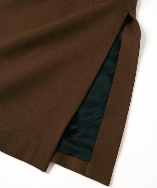 CULLNI（クルニ）の「Lamb Wool Melton Tie Locken Long Chester Coat（チェスターコート・メンズ・ブラウン/ネイビー/ブラック/グリーン・2/1/0）」の9枚目の写真