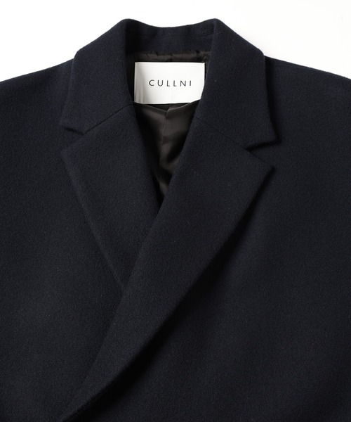 Lamb Wool Melton Tie Locken Long Chester Coat（チェスター