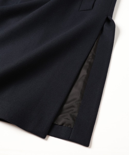 CULLNI（クルニ）の「Lamb Wool Melton Tie Locken Long Chester Coat（チェスターコート・メンズ・ブラウン/ネイビー/ブラック/グリーン・2/1/0）」の18枚目の写真