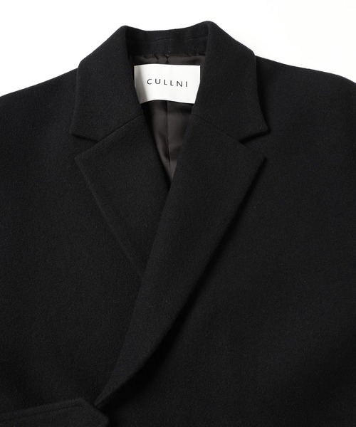 CULLNI CHESTER COAT クルニ チェスターコート Lamb Wool Melton Tie Locken Long Chester Coat（チェスター