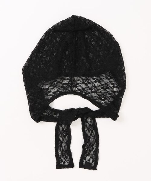 NON MERCI バラクラバ ニットキャップ black means nmtc +】lace balaclava / 【エヌエムティーシープラス】レース