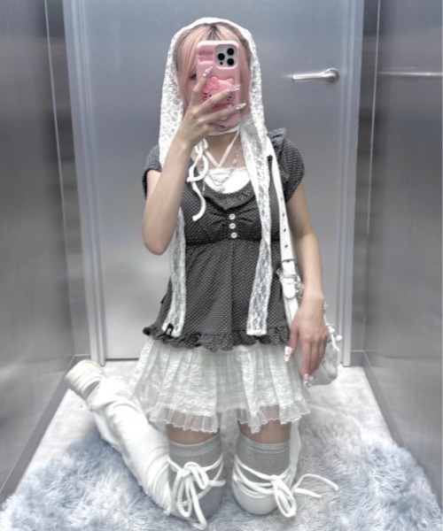 レイチェル様　ClareLewis ウールバラクラバ nmtc +】lace balaclava / 【エヌエムティーシープラス】レース