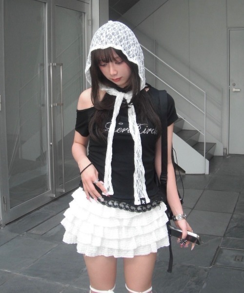 セール】【nmtc +】lace balaclava / 【エヌエムティーシープラス