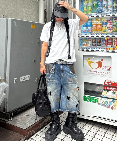 Never mind the XU / Chikashitsu+(ネバーマインド ザ エックスユー / チカシツプラス)の「【nmtc+】lace balaclava / 【エヌエムティーシープラス】レースバラクラバ<着用動画あり>(ニットキャップ/ビーニー・レディース・ブラック/ホワイト・ONE SIZE)」の17枚目の写真