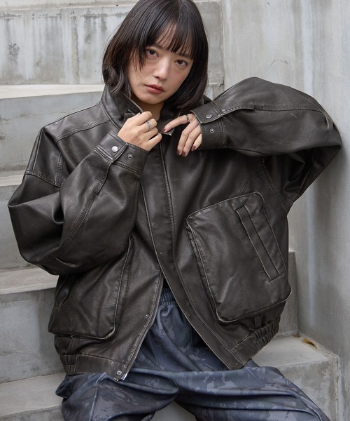 PBLIM（ページボーイリム）の「《UNISEX》ウォッシュドレザーブルゾン