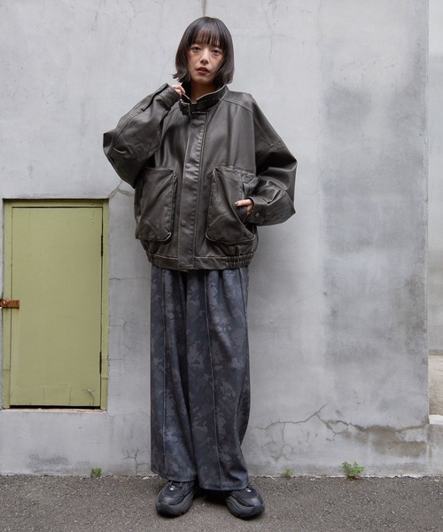 PBLIM(ページボーイリム)の「《UNISEX》ウォッシュドレザーブルゾン(ブルゾン・レディース・ブラウン/グリーン/スミクロ・SMALL/MEDIUM)」の10枚目の写真