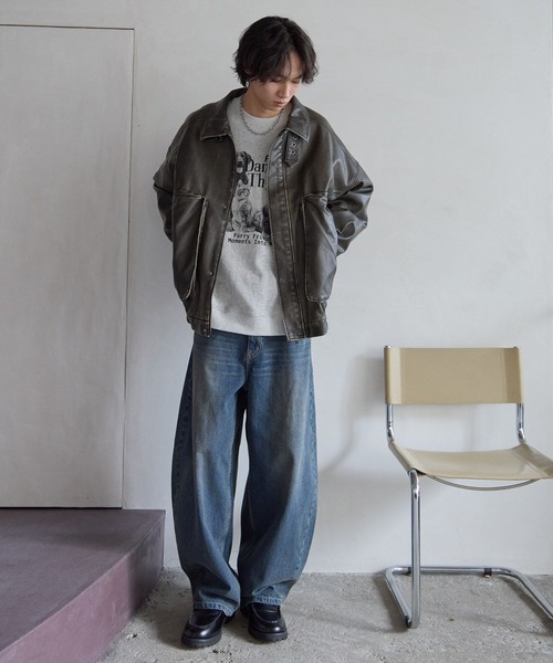 PBLIM(ページボーイリム)の「《UNISEX》ウォッシュドレザーブルゾン(ブルゾン・レディース・ブラウン/グリーン/スミクロ・SMALL/MEDIUM)」の15枚目の写真