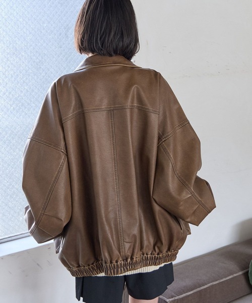 UNISEX》ウォッシュドレザーブルゾン（ブルゾン）｜PBLIM（ページ