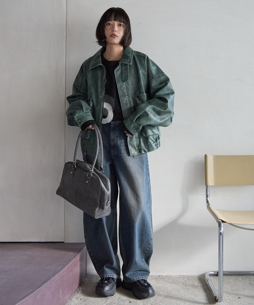 UNISEX》ウォッシュドレザーブルゾン（ブルゾン）｜PBLIM（ページ