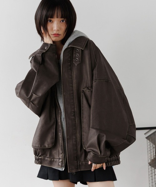 PBLIM（ページボーイリム）の「《UNISEX》ウォッシュドレザーブルゾン