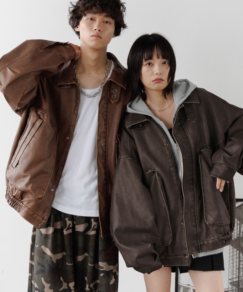 PBLIM（ページボーイリム）の「《UNISEX》ウォッシュドレザーブルゾン
