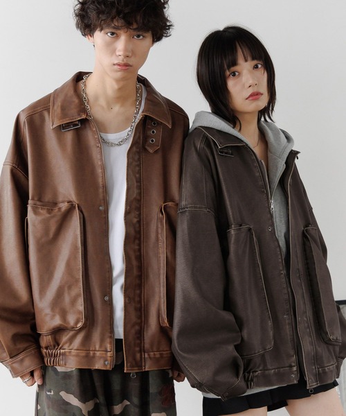 PBLIM（ページボーイリム）の「《UNISEX》ウォッシュドレザーブルゾン