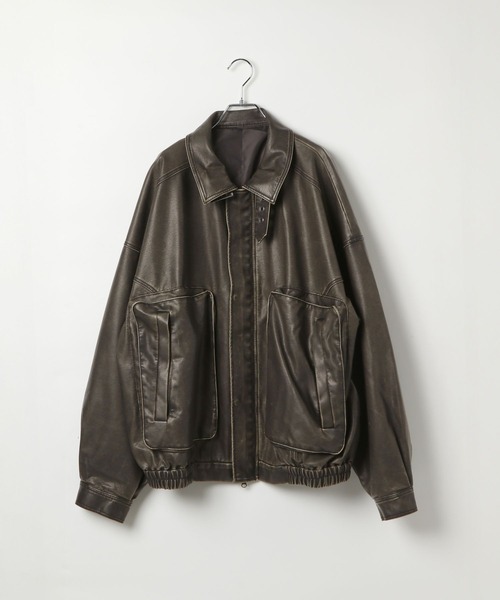 UNISEX》ウォッシュドレザーブルゾン（ブルゾン）｜PBLIM
