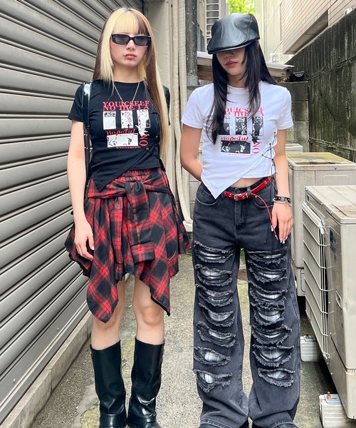 Figments(フィグメンツ)の「サイドレースアップパンクT(Tシャツ/カットソー・レディース・ブラック/ホワイト・FREE)」の20枚目の写真
