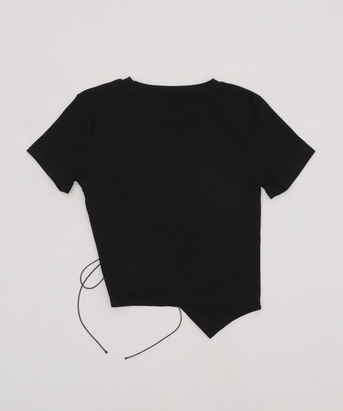 Figments(フィグメンツ)の「サイドレースアップパンクT(Tシャツ/カットソー・レディース・ブラック/ホワイト・FREE)」の5枚目の写真